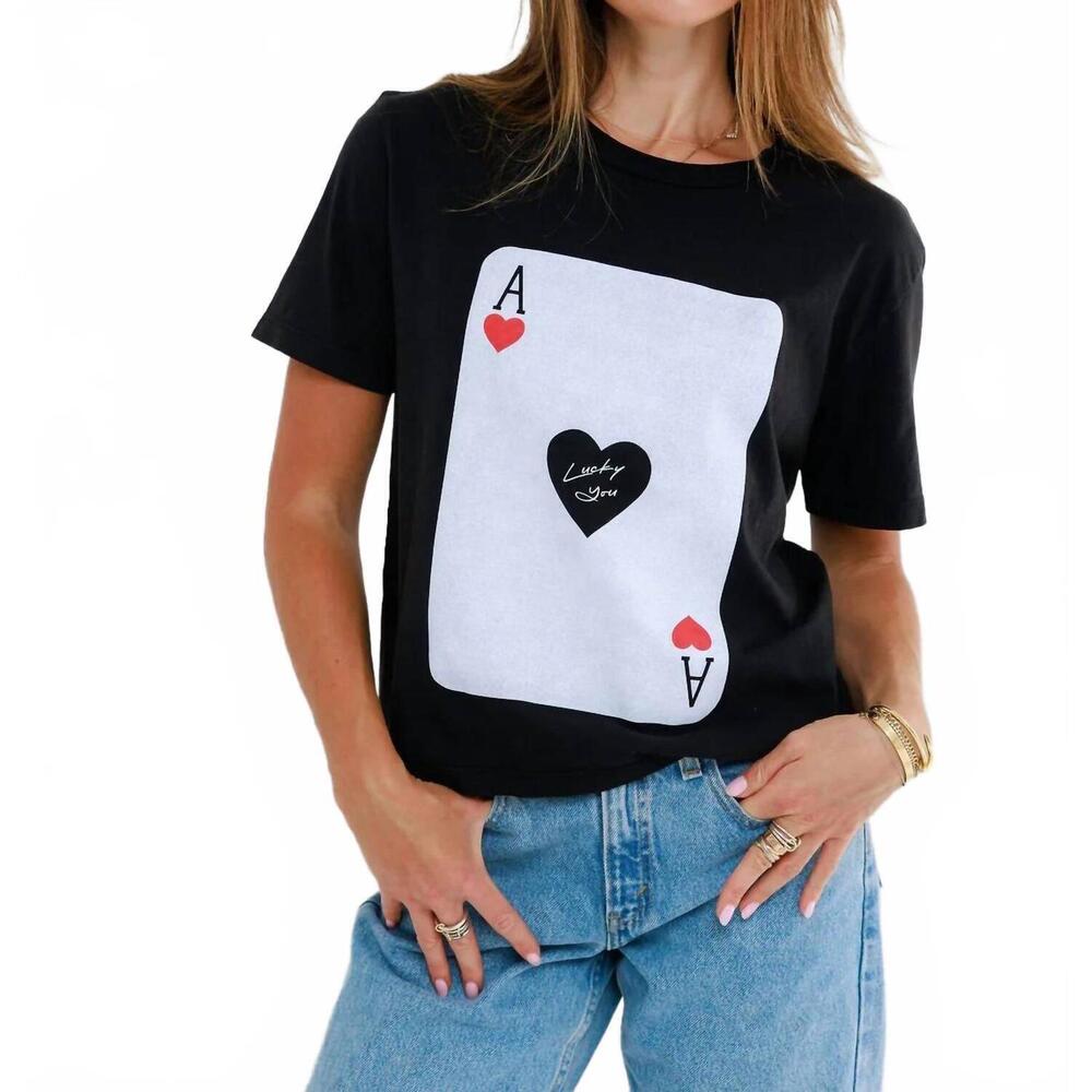 NEW SUNNY SOMEWHERE lucky you everyday tee in vintage black